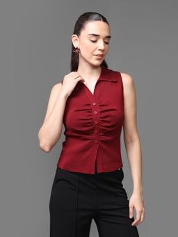 Kazo - Red Malta Top