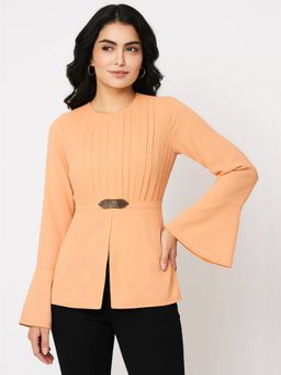 MISH - Peach Bell-Sleeve Top