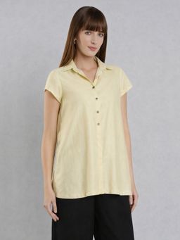 MISH - Satin Tie-Up Neck Detail Top