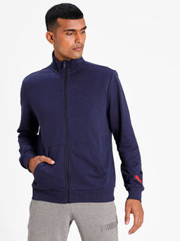 Puma - Zippered Non Hooded Men Blue Jacket