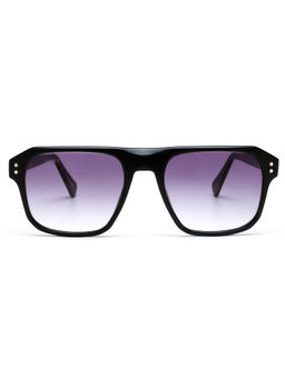 Scott Sunglasses - Grey Lens Rectangle Sunglass Full Rim Black Frame - Scott 10011 Brent C1 55 S