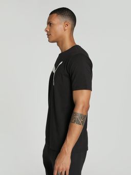 Puma - Team RISE Logo Cotton Mens Black T-Shirt