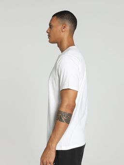 Puma - Team RISE Logo Cotton Mens White T-Shirt