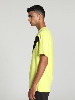 Puma - POWER Colorblock Mens Yellow T-Shirt