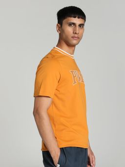 Puma - SQUAD Graphic Mens Dark Orange T-Shirt