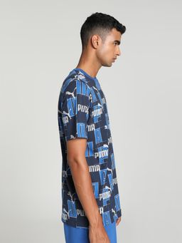 Puma - Essentials+ LOGO LAB Mens Navy Blue T-Shirt