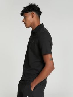 Puma - Ferrari Style Jacquard Mens Black Polo T-Shirt