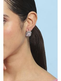 Biba - Women White Alloy Drop Earrings