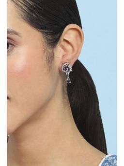 Biba - Women Purple Alloy Drop Earrings