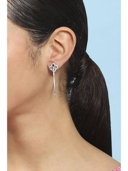 Biba - Women White Brass Hoop Earrings