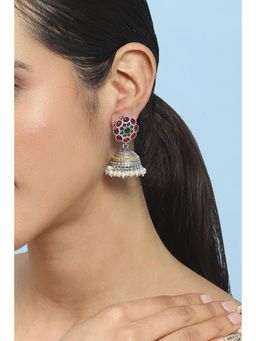 Biba - Women Multi-Color Brass Jhumka Earrings