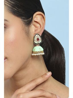 Biba - Women Multi-Color Brass Jhumka Earrings