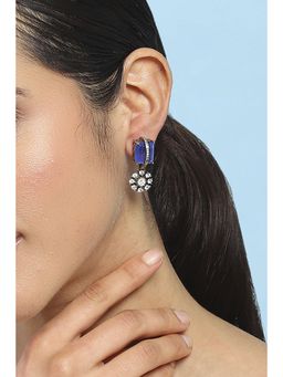 Biba - Women Blue Brass Drop Earrings