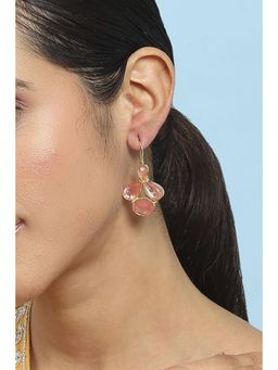 Biba - Women Peach Brass Drop Earrings