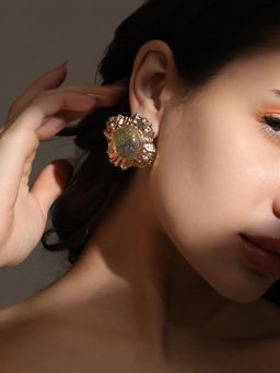 Sohi - Women The Pale Yellow Regentia Stud Earrings