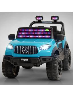 BAYBEE - Teal Green Beastx Battery Operated Jeep with Parental Control