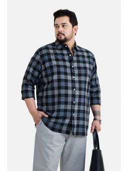 Snitch - Men Black Cotton Full Sleeves Shirt