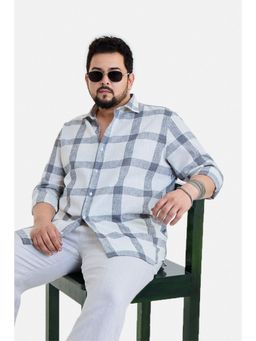Snitch - Men Grey Polyester Blend Full Sleeves Shirt