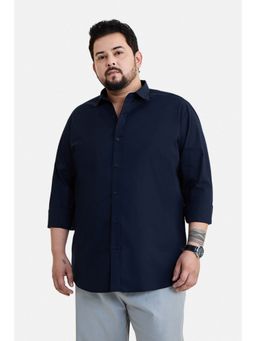 Snitch - Men Olive Cotton Blend Full Sleeves Shirt