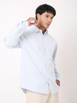 BLNK - Men Blue Blended Full Sleeves Shirt