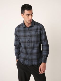 BLNK - Men Blue Cotton Full Sleeves Shirt