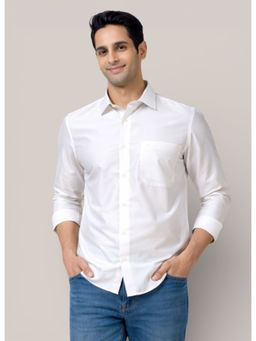 TATTVA - Men White Art Silk Full Sleeves Shirt