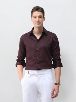 U.S. POLO ASSN. - Men Red Cotton Full Sleeves Shirt