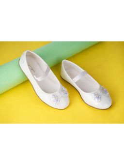 BOYZ N GALZ - Girls White Embellished Ballerina
