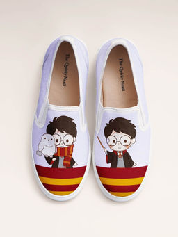 The Quirky Naari - Harry and Hedwig Slip On Canvas Shoes