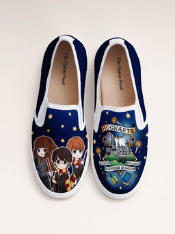 The Quirky Naari - Back To Hogwards Slip On Canvas Shoes