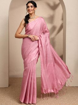 Libas - Woven Silk Blend Saree with Unstitched Blouse