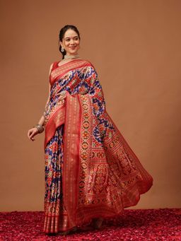 Silk Land - Soft Tusser Silk Saree with Unstitched Blouse