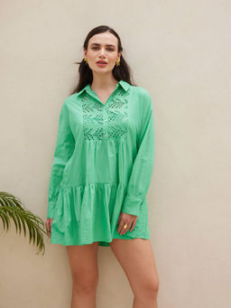 HOUSE OF SAL - Brown Paris Short Dress