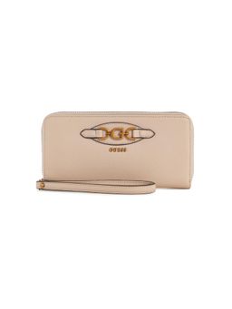 Guess - Cream Solid Malva Large Zip Around Wallet