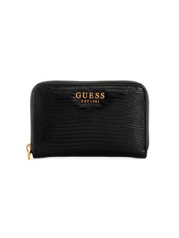 Guess - Black Textured Sibel Medium Zip Around Wallet