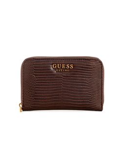 Guess - Brown Textured Sibel Medium Zip Around Wallet