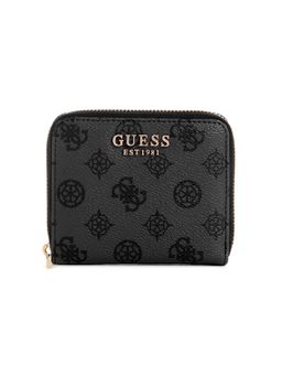 Guess - Grey Printed Laurel Small Zip Around Wallet