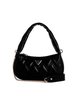 Guess - Black Quilted Eda Top Zip Shoulder Bag