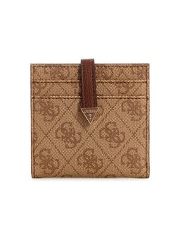 Guess - Brown Monogram Laurel Tab Card Case