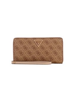 Guess - Brown Monogram Laurel Cheque Organizer Wallet