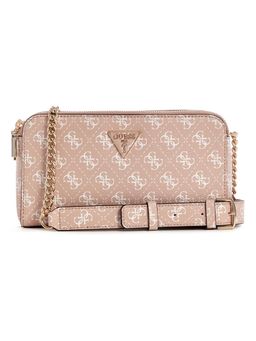 Guess - Pink Monogram Daryna Status Crossbody Bag