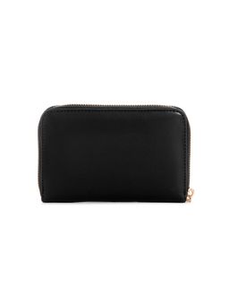 Guess - Black Solid Laurel Medium Zip Around Wallet