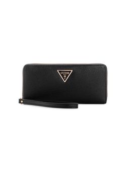 Guess - Black Textured Laurel Large Zip Around Wallet