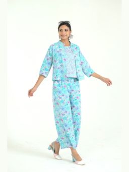 SADKE - Serene Petals Three-Piece Floral Co-Ord Set