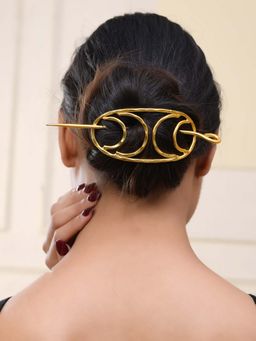 Silvermerc Designs - Gold Interwoven Loop Hairpin