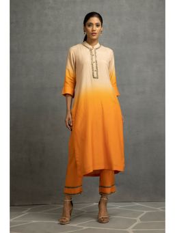 Kahani Lush - Ombre Orange Kurta & Pant (Set of 2)