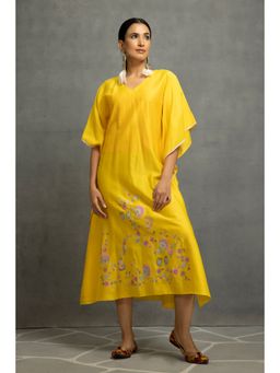 Kahani Lush - Yellow Kaftans Dress