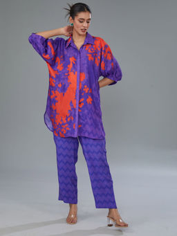Kahani Lush - Purple Printed Co-Ord (Set of 2)