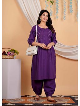 Roohaniyat - Purple Cotton Kurta with Salwar