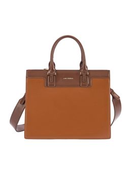 Lino Perros - Monroe Luxe Tan Satchel Bag with Detachable Strap